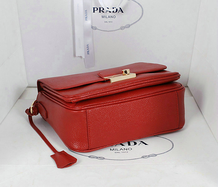 2014 Prada calfskin mini bag BT0952 burgundy for sale